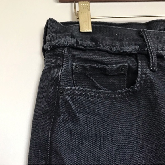 GRLFRND High Rise Chewed Hem Karolina Jeans in Excuse My French Sz 29 Button Fly - Picture 6 of 16